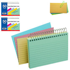 2 Pack Spiral Bound Index Cards 3 X 5 Ruled 50ct Assorted Colors School Office
