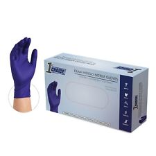 1st Choice Indigo Nitrile Disposable Exammedical Gloves 3 Mil Latex-free 100