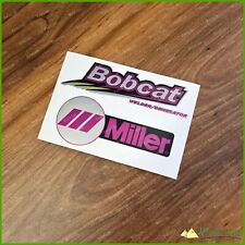 Miller Welder Generator Bobcat Silver Pink Magenta Laminated Decals Stickers Set