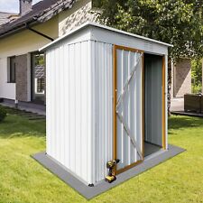 5ft4ft Outdoor Metal Storage Shed For Garden Tools Lockable Door