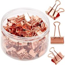100 Pack Small Binder Clips 34 Inch Rose Gold Paper Clamp For Office School