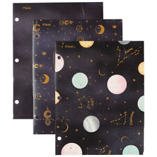 3pk Mead Astrology Portfolio Folder Colorful Twin Pocket File Folders