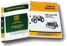 Service Manual Set For John Deere 420 420c Crawler Dozer Parts Catalog Repair