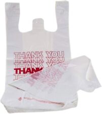 Thank You Medium Bags 10x 5 X 18 White Plastic Shopping Bag 100 - 1000