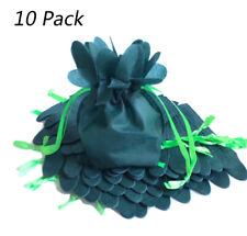 10-pack Green Flower Favors Gift Bags Jewelry Pouches Wedding Party 6x 5