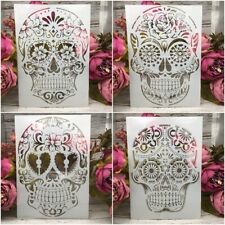 4pcs A4 Mandala Skull Ghost Layering Stencils For Painting Scrapbook Templates