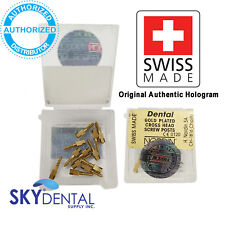 Nordin Dental Screw Post Refill Of Kit 12 Posts Original All Sizes Gold Plated