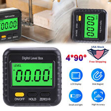 490 Lcd Magnetic Digital Inclinometer Protractor Level Box Gauge Angle Finder