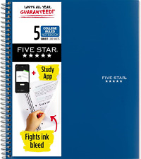 Five Star Spiral Notebook Study App 5 Subject College Ruled Paper 200 Sheet