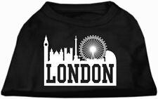 Mirage Pet Products 12-inch London Skyline Screen Print Shirt For Pets M Black