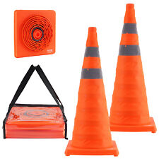 Vevor Safety Cones 2 Pcs 28 Collapsible Traffic Cones With Reflective Collars