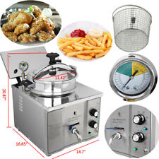 16l Commercial Pressure Fryer Kitchen Cooking Chicken Meat Deep Fryer Machine