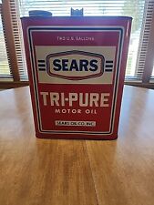  Near Mintrare Era Red Sears Oil Co. Motor Oil Logo 2 Gal Oil Can New-old