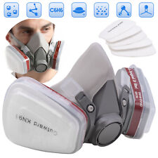 17 In 1 Half Face Gas Mask Facepiece Spray Painting Respirator Safety Suit 6200