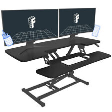 Flexispot 42 Height Adjustable Office Desk Riser Black Standing Desk Converter