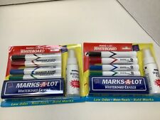 Marks A Lot Dry Erase Markers Chisel Tip Asstd Colors 8 Ct Wcleaner Eraser