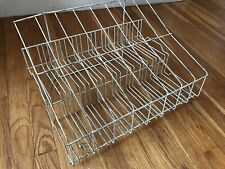 Vtg Counter Top Store Wire Display Rack Metal Country Hardware Plate Book Shelf