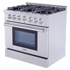 Thor Kitchen 36 Professional 6 Burner Gas Range Kitchen Oven Stainless Steel