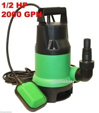 New 12hp 2000gph Submersible Dirty Clean Water Pump Flooding Pond Swimming Pool
