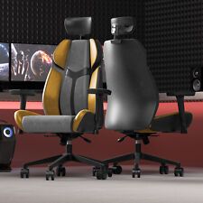 Big Tall High Back Leather Gaming Racing Computer Chair W Adjustable Headrest