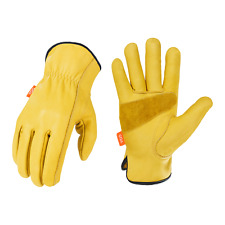 Vgo 1 Pair Unlined Cow Grain Leather Work Gloves Driver Gloves Ca9590
