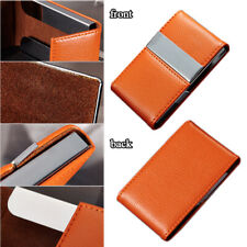 Pu Leather Pocket Card Holder Metal Business Id Credit Card Holder Case Wallet