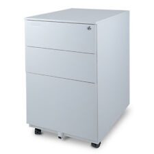 Aurora Modern Soho Design 3-drawer Metal Mobile File Cabinet With Lock Key