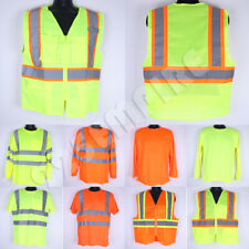Work Vest Hi Vis High Visibility Safety Longshort Sleeve T-shirt
