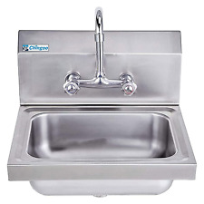 Stainless Steel Sink With Faucetcommercial Wall Mount Hand Basin For Washing Fo