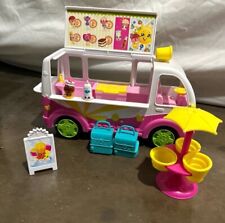2015 Shopkins Scoops Ice Cream Truck 120622 Green Wheels Pink White Yellow