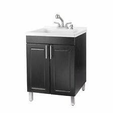 Tehila Utility Sink With Cabinet Vanity With Stainless Steel Finish Pull-out Fau