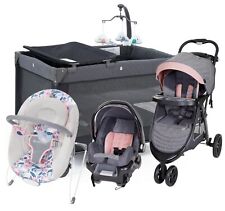 Baby Girl Pink Stroller Travel System With Car Seat Playard Bouncer Combo Set