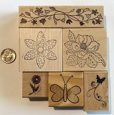 Rubber Stamp Lot Of 6 - Stampin Up And Other Brands - Flowers Misc. - Lot 2