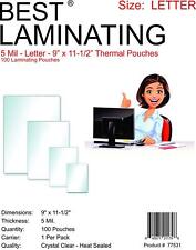 Best Laminating 100 5 Mil Letter Laminating Pouches 9 X 11.5 Scotch Quality