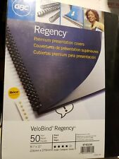 New Gbc Velobind Regency 50-pack Black 8.5x11 Presentation Covers 9742230