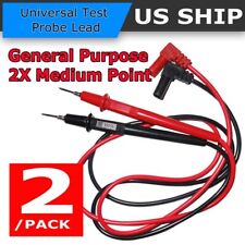 2x Digital Multimeter Meter Universal Probe Wire Cable Test Leads High Quality