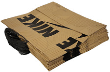 Lot 25 Nike Swoosh Brown Recycled Paper Medium Shopping Gift Bags - 16x13x6in