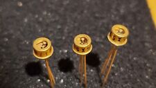 3 Pcs 0016x 0017x Gold Phototransistor Or Diode Glass Flat Top -read Details-