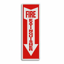 New 4 X 12 Rigid Plastic Arrow Fire Extinguisher Arrow Sign