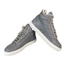 Etq Mid 2 Grey High Top Handmade Leather Sneaker Size 12. Extra Bag Shoelaces.
