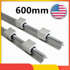 2x Sbr20 600mm Linear Silde Rail Guide Shaft4x Sbr20uu Bearing Block Set