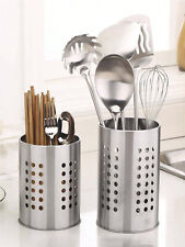 Stainless Steel Kitchen Utensil Caddy Cooking Tools Holder Cutlery Drainer