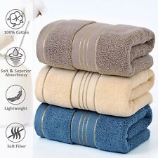 3pcs Cotton Bath Sheet Solid Super Absorbent Quick Drying Towel Luxurious Set Us