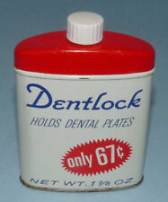 Vintage Dentlock Tin - Denture Dental Plate Powder
