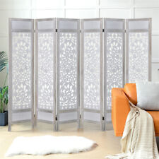 Wood Carved Room Divider Partition Wall Privacy Screen For Home Office Bedroom