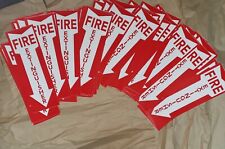 Lot Of 50-self-adhesive Vinyl 4x12 Fire Extinguisher Arrow Signs..new