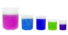 Lakeshore Trade Scientific Graduated Plastic Beaker Set 50 100 250 500 1000 Ml