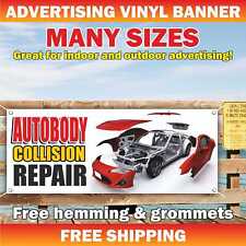 Autobody Collision Repair Advertising Banner Vinyl Mesh Sign Car Service Shop