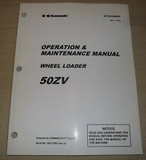 Kawasaki 50zv Wheel Loader Operation Maintenance Book Manual Sn 50c3-5001-up