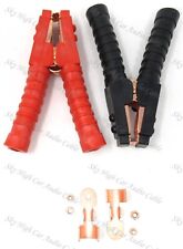 Pair 10 Copper Plated Insulated Car Battery Alligator Clamp 1000a Red Black